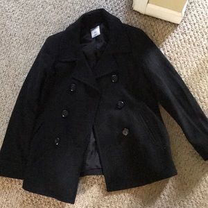 Black peacoat